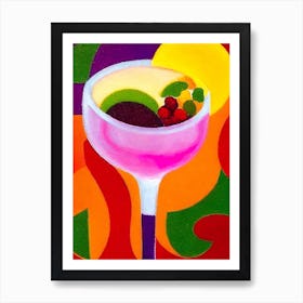 Frozen Margarita Paul Klee Inspired Abstract 2 Cocktail Poster Art Print