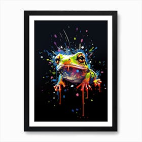 Frog colorful Pop Art wall painting Art Print
