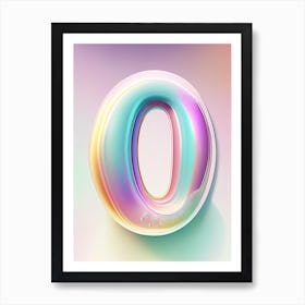 O, Alphabet Bubble Rainbow 3 Art Print