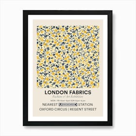 Poster Rose Mist London Fabrics Floral Pattern 1 Art Print