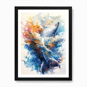 Arctic Whales Bathing 2 Art Print