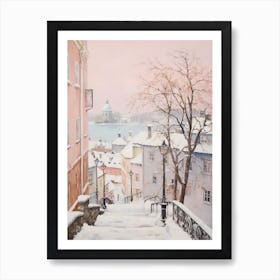 Dreamy Winter Painting Helsinki Finland 3 Art Print