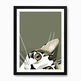 Cat Looking Up 1 Art Print