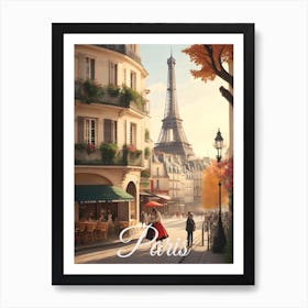 Paris France Travel Poster Art Print