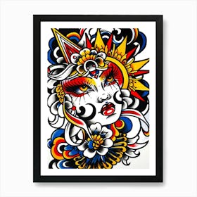 Chinese Tattoo Art Art Print