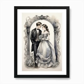 Victorian Wedding art print 1 Art Print