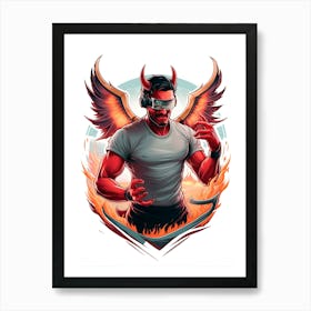 Devil With Wings Art Print