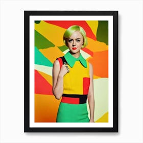 Jena Malone Colourful Pop Movies Art Movies Art Print