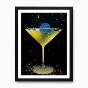 Corpse Reviver #2 Pointillism Cocktail Poster Art Print