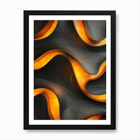 Abstract Flames Wallpaper Art Print