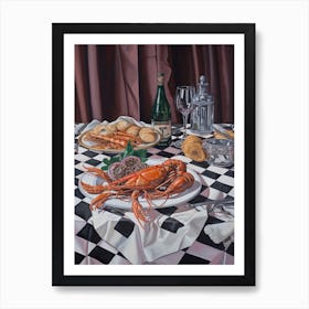 Crayfish Still Life Painting Art Print