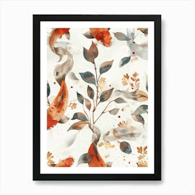 Watercolor Koi 24 Art Print