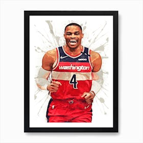 Russell Westbrook Washington Wizards Art Print