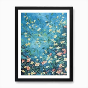 Jasmine Floral Print Bright Painting Flower Art Print