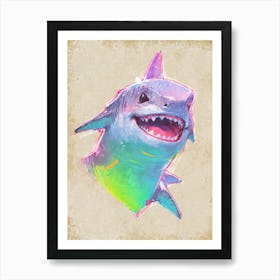 Rainbow Shark Art Print