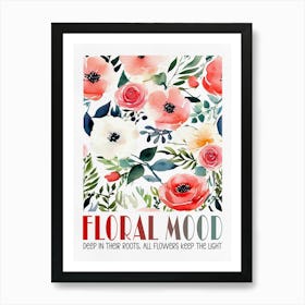 Watercolor Flowers 1 Art Print