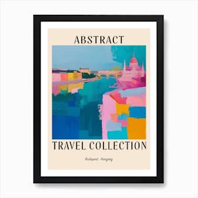 Abstract Travel Collection Poster Budapest Hungary 1 Art Print