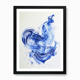 Blue Rooster Art Print