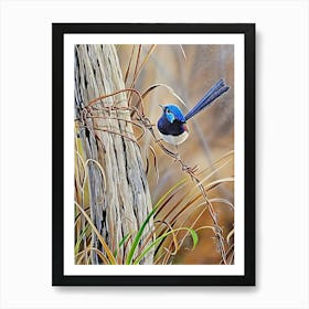 Bird and two ants Art Print