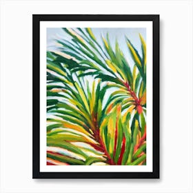 Norfolk Island Pine 3 Impressionist Painting Plant Art Print