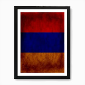 Armenia Flag Texture Art Print