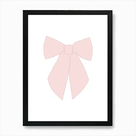 Pink Bow Coquette Art Print