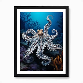 Mimic Octopus Illustration 11 Art Print