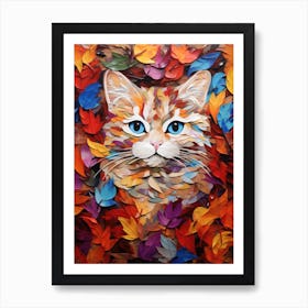 Autumn Cat Art Print