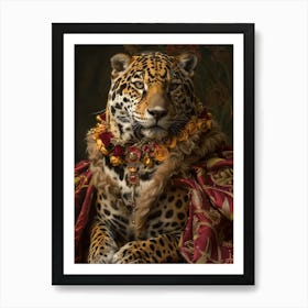 Royal Rococo Jaguar Art Print