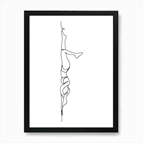 Acrobatic Gymnast Drawing Art Print