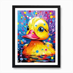 Polka Dot Ducklings 2 Art Print
