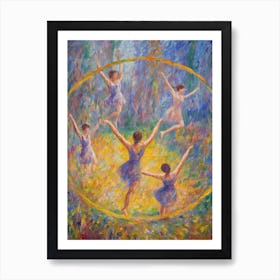 Gymnastics In The Style Of Monet 1 Art Print