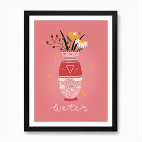 Water Zodiac Vase Art Print