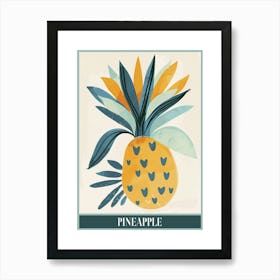 Pineapple Tree Illustration Flat 6 Poster Art Print