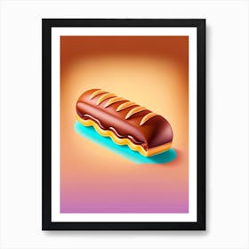 Chocolate Éclair Bakery Product Matisse Inspired Pop Art 2 Art Print