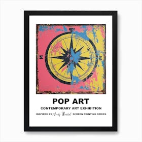 Poster Compass Pop Art 3 Art Print