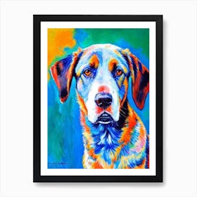 Beauceron Fauvist Style Dog Art Print