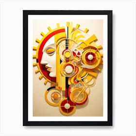 Abstract Illustration Of A Woman And The Cosmos 23 Art Print