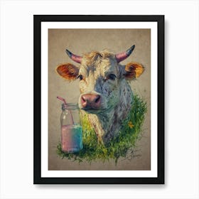Cow With Milk 1 Art Print