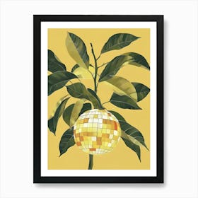 Orange Tree With Disco Ball Art Print