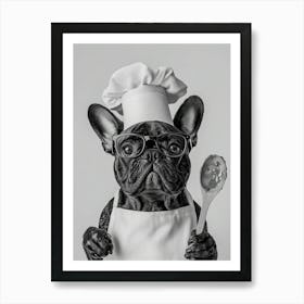 French Bulldog Chef Art Print