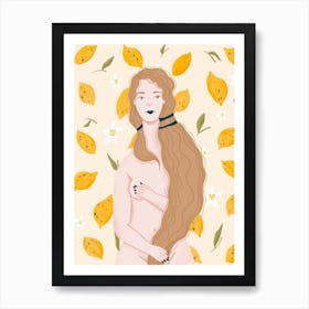 Venus With Lemons Art Print