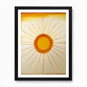 Sun Symbol 1, Abstract Painting Art Print