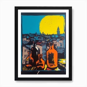 A Window View Of Paris In The Style Of Pop Art 4 Art Print