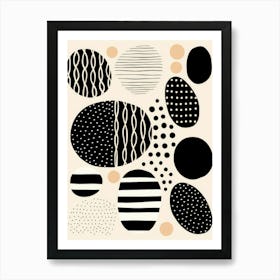 Abstract Black And White Pattern Art Print