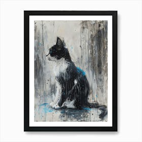 Cat In The Rain 5 Art Print