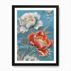 Chinese Peonies 1 Art Print