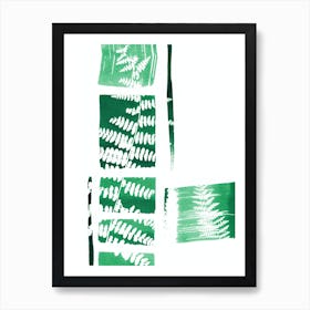 Fern blocks Art Print