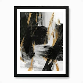 Black And Gold Canvas Print Art Print