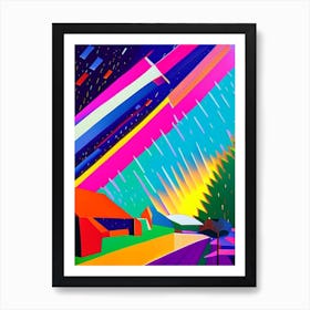 Meteor Shower Abstract Modern Pop Space Art Print